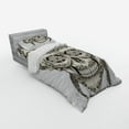 thumbnail image 2 of Ambesonne Grey Bedding Set 3 Pcs, Floral Sugar Skull, Twin XL, Grey Ivory, 2 of 2
