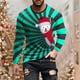 thumbnail image 1 of Blusas y camisas de manga larga con cuello redondo para hombre, estilo casual, cuello redondo, manga larga, camiseta estampada de Halloween, blusa de poliéster para hombre., 1 of 5