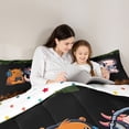 thumbnail image 5 of Manfei Cute Axolotl Pattern 7pcs Queen Bedding,Lovely Capybara Bedding Comforter Set Queen,Black Green,Polkadot Reversible, 5 of 7