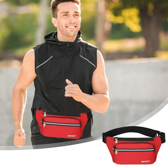 Qiweii Water Resistant Multifunctional Fanny Pack Adjustable Waist Bag For Men Women Durable For Hiking Running Travel Sports Daily Use Phone Wallet Storage