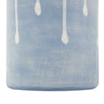 thumbnail image 5 of DecMode 15" Abstract Ombre Drip Blue Ceramic Vase with Gray and White Accents, 5 of 10