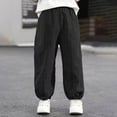 thumbnail image 2 of Odeerbi 2-12 Años Niños Niñas Algodón Pantalones de Sudar Rayas Entrenamiento Deportivos Pantalones Jogger Color Sólido Verano Joggers Casuales, 2 of 4