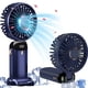 thumbnail image 1 of Ventilador de mano portátil Ventilador de mano 5 velocidades USB recargable Ventilador de escritorio de bolsillo personal con pantalla LED, 1 of 5