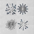 thumbnail image 1 of Ahgly Company Machine Washable Indoor Square Transitional White Smoke Area Rugs, 4' Square, 1 of 7