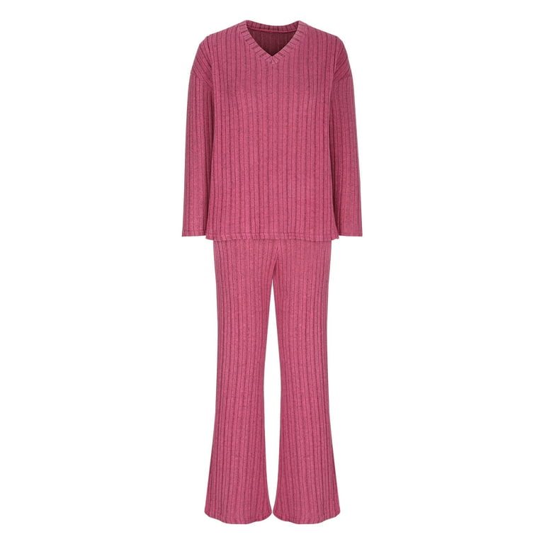 zfwon Lounge Wear Sets for Women Piece Co Ord Set Ladies Knit