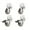 L 2 Universal 2Brake, variant on 4 Pcs L-Shaped Side Mount Caster Wheels, Soft Rubber Castors Swivel Caster Wheels For Furniture Trolley Suitcase Kitchen Cabinet ,Reliable