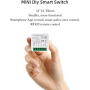 Smart WiFi Light Switch, RF Wireless Remote Control Switch Kit, APP & RF433MHz, Compatible with Alexa/Google Home,Voice Control,Timer Function,No Hub Required,16A