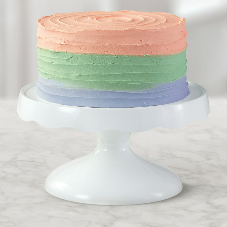 Wilton 2-in-1 Pedestal Cake Stand and Serving Plate, 10-Inch Round Stand 
