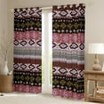 thumbnail image 3 of Feelyou Hippie Triangle Aztec Black Out Curtains, Boho Rustic Farmhouse Curtains Pack of 2 (42x63 Each), Mandala Western Fashion Bedroom Curtains, Curtains and Drapes Decor, 3 of 7