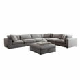 thumbnail image 2 of Roundhill Furniture Rivas Contemporary 7-Piece Sectional Sofa with Ottoman - Graphite, 2 of 6