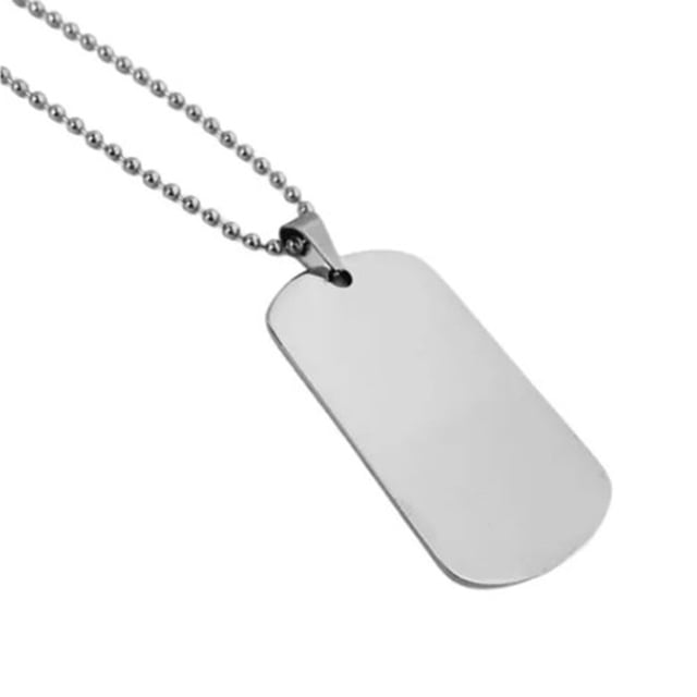 Collar con placa de identificación Bling Bling collar militar Acero de titanio