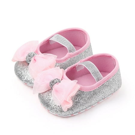 

BTJX First Girls Casual Toddler Princess Prewalker Bowknot Walking Shoes Baby Baby Shoes