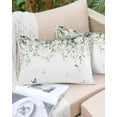 thumbnail image 6 of Eucalyptus Leaves Throw Pillow Cover 12 x 20 Inch Decorative Pillow Cover Spring Botanical Branches Butterfly Lumbar Pillowcase Seasonal Rectangle Cushion Case for Couch Sofa Bed Living Room, 6 of 7