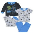 thumbnail image 1 of Pyjama Ajusté en Coton pour Tout-Petit Garçon, Ensemble 4 Pcs, Tailles 12 Mois à 5T, 1 of 9