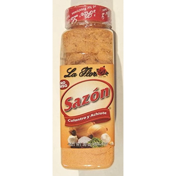 La Flor Sazon Achiote & Culantro Seasoning , 30 ounce shaker
