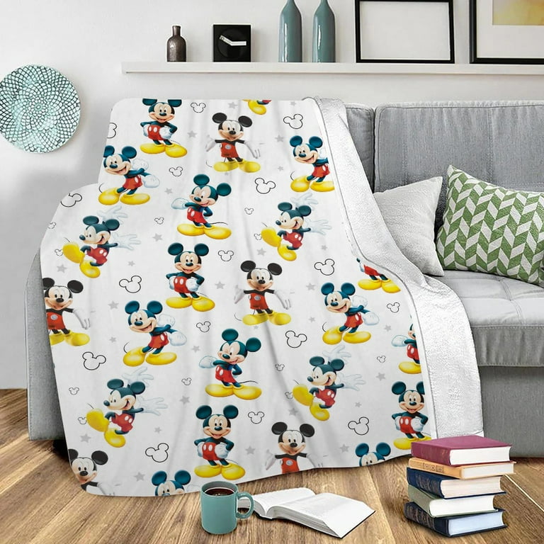 Mickey Mouse Throw Blanket Classic Travel Blanket Super Soft for Kid/Adults  Birthday Blanket Gifts (51x59/130x150cm) 