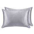 thumbnail image 1 of Queen Hair and Skin Satin Pillowcase - 2 Pack Dark Gray Silk Pillowcases 20" x 30" - 2 Pack Satin Pillowcases with Wrap Closure, 1 of 5