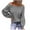 Gray, variant on Fesfesfes Women Sweaters Solid Color Long Sleeve Pullove Off Shoulder Shirt Sweater Tops Under $10