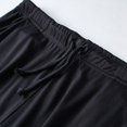 thumbnail image 5 of Men Cotton Pajama Pants Lightweight Soft Pj Trouser Bottoms Casual Lounge Pants with Pocket Size 3XL Black, 5 of 7