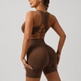 thumbnail image 6 of Two Piece Workout Sets For Women Tank Top Matching High Waist Booty Lifting Shorts Gym Yoga Active Wear Outfits,Quick Dry(Coffee,L), 6 of 9