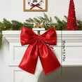 thumbnail image 5 of Extra Large Red Velvet Christmas Front Door Bow 12x14in Outdoor Triple-Layer Flannel Ribbon Decoration with Hook for Holiday Tree Wreath, Gold, Bow, 5 of 8