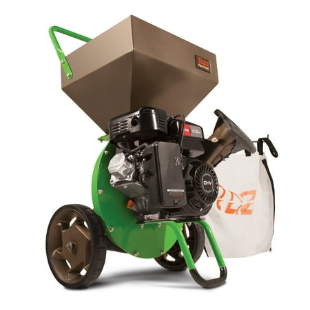 Tazz Chipper Shredder 35259, Heavy Duty 212cc, 4-Cycle Viper Engine, Rugged Debris Bag, Steel Hopper, Shred Branches up to 3inch Diameter, 3 Year Warranty