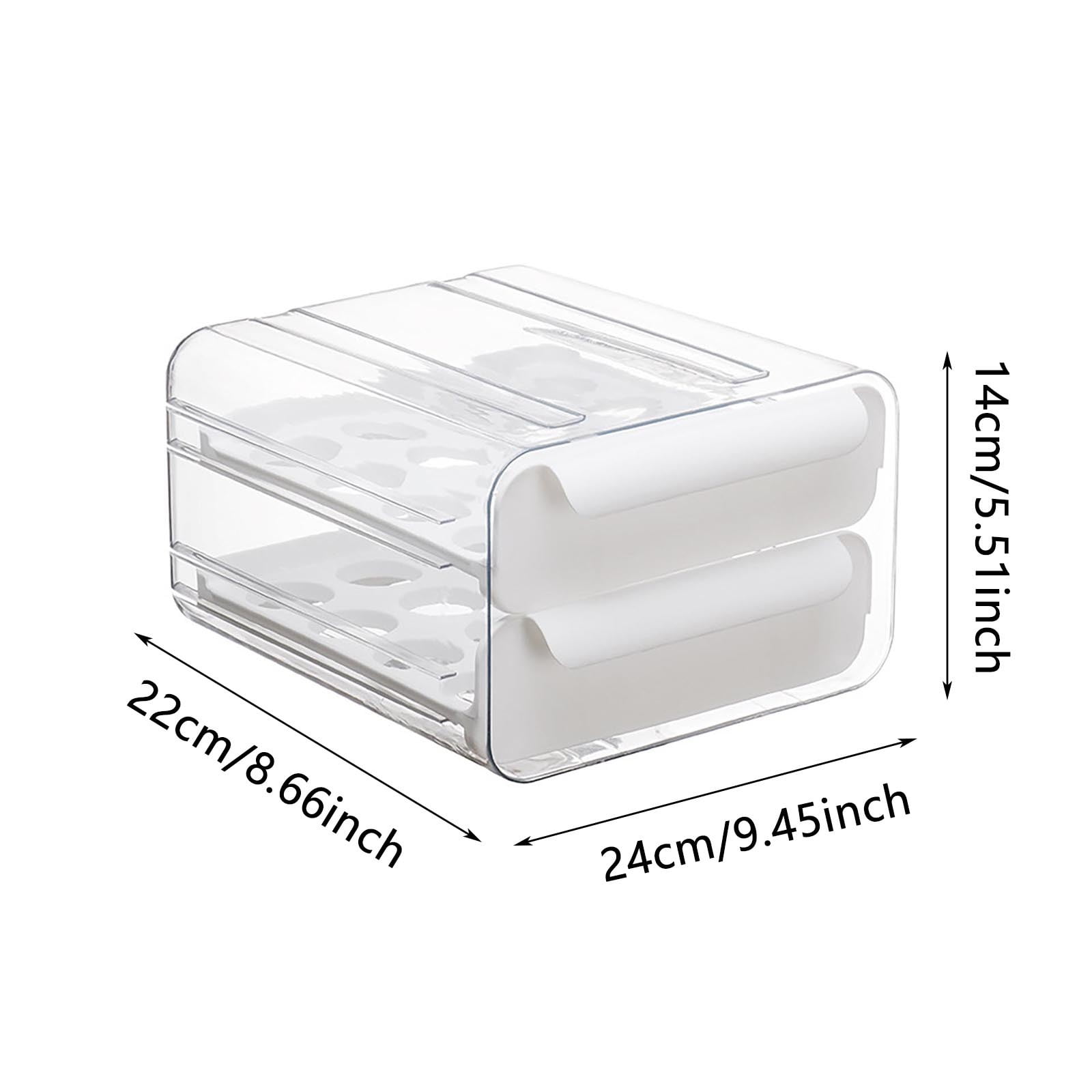 Egg Storage Container For Refrigerator 24 Capacity Kitchen Organizer With Secure Lid And Easy Carry Handle For Freshness And Space Saving Design