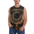 thumbnail image 1 of Fotbe Mystical Golden Eye Men's Camiseta sin Mangas Estampada para Hombres, Playera Casual para Gimnasio, Entrenamiento, Playa-X-Large, 1 of 7