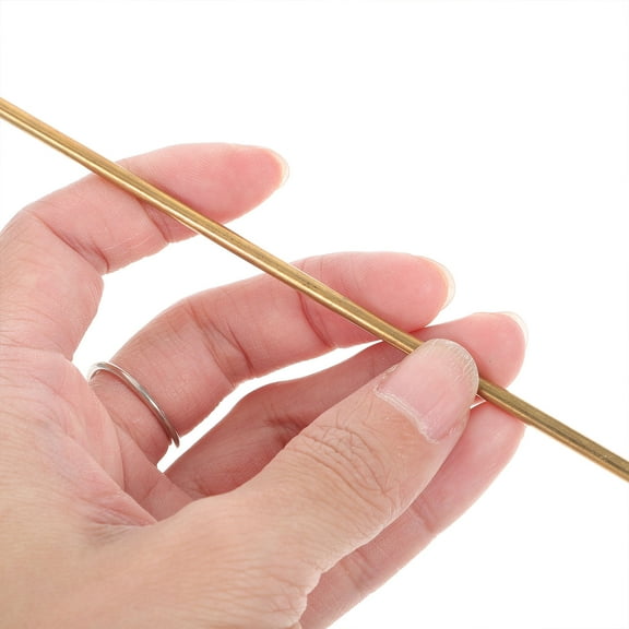 UPKOCH Solid Brass Rods For Craft Making 3Pcs Brass Kit Golden 0.39In