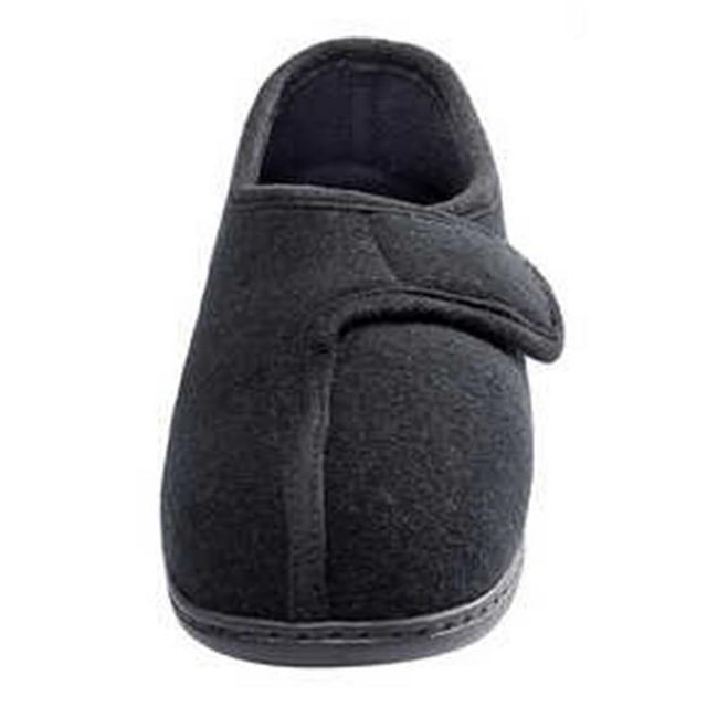 Silverts 103600104 Womens Adaptive Arthritis Easy Closure Terry Cloth Slippers, Black - Extra Large