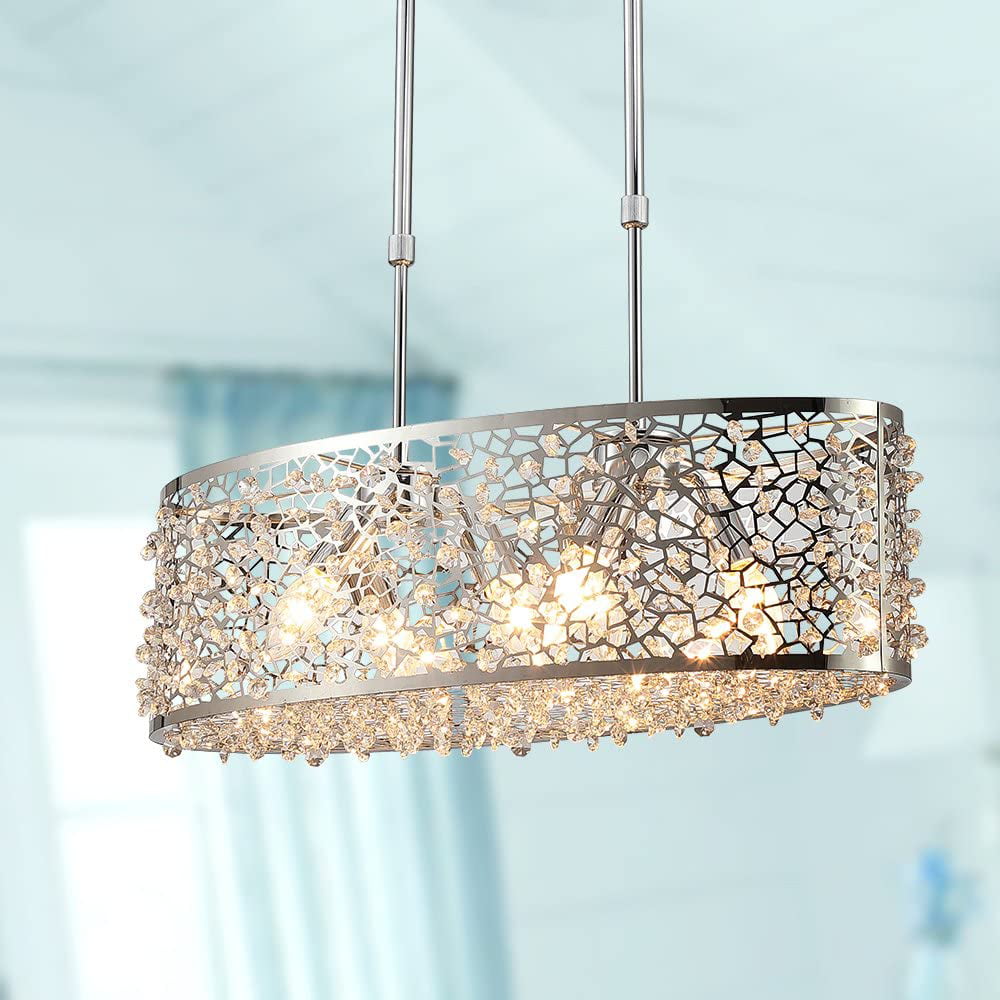 Modern White K9 crystal chandelier for Bedroom indoor pendant light ceiling lamp 