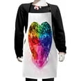 thumbnail image 1 of Diamond Kids Apron, Heart Shape Colorful Diamond Love is Precious Romance Marriage Couples Print, Boys Girls Apron Bib with Adjustable Ties for Cooking Baking Painting, Multicolor, by Ambesonne, 1 of 2