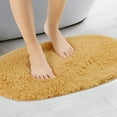 thumbnail image 2 of REGALWOVEN Oval Shaggy Bathroom Rugs Absorbent Soft Bathroom Mat Khaki 20" x 32", 2 of 6