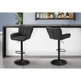 thumbnail image 2 of Monarch Specialties - Barstool, Set Of 2, Swivel, Adjustable, Bar Height, Counter Height, Kitchen, Black Leather Look, Black Metal, Contemporary, Modern, 2 of 5