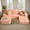 Pink(Plush Fabric), variant on XIZZI 106" No-assembly L-Shaped Sectional Sofa Set w/ Ottoman, 28" Deep Seat & 11" Wide Armrest, Left Chaise, Black(Plush Fabric)