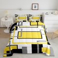 thumbnail image 1 of Erosebridal Square Geometry Comforter Sets Full Size, Yellow Comforters & Duvets, Rectangle Reversible Duvet Insert, Microfiber Bedroom Decoration, 3-Piece, 1 of 8