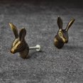 thumbnail image 1 of Juego de 4 pomos para cajones con forma de conejo, de metal, estilo Brook and Birch, 1 of 5