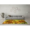thumbnail image 3 of Ahgly Company Indoor Rectangle Abstract Yellow Contemporary Area Rugs, 2' x 4', 3 of 4