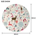 thumbnail image 6 of Multicolor Christmas Deer Pattern Round Tablecloth 60"x60",Wrinkle Wipeable Table Cloth for Kitchen Dining Room Picnic Patio Party, 6 of 6
