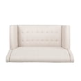 thumbnail image 6 of Noble House Aaron Mid-Century Fabric Settee with Nailhead Trim, Beige, 6 of 10
