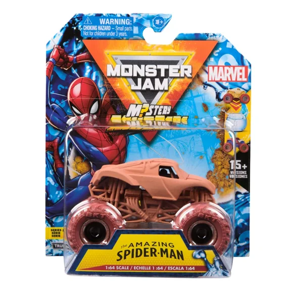 Monster Jam Marvel Mystery Mudders - 1:64 Scale - Spider Man