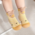 thumbnail image 5 of Fozruso Boys Girls Animal Cartoon Socks Shoes Toddler WarmThe Floor Socks Non Prewalker Shoes Sizes 4.5 Toddler(Yellow), 5 of 6
