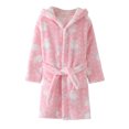 thumbnail image 2 of Ydojg Cute Bathrobe For Toddler Girls Winter Long Sleeve Cartoon Rabbit Bear Wear Hooded Clothes For 4-5 Years, 2 of 7