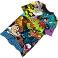 thumbnail image 4 of Space Jam Mens Shirt, Printed Allover Marvin & Bugs Bunny Tune Squad T-Shirt White - M, 4 of 7