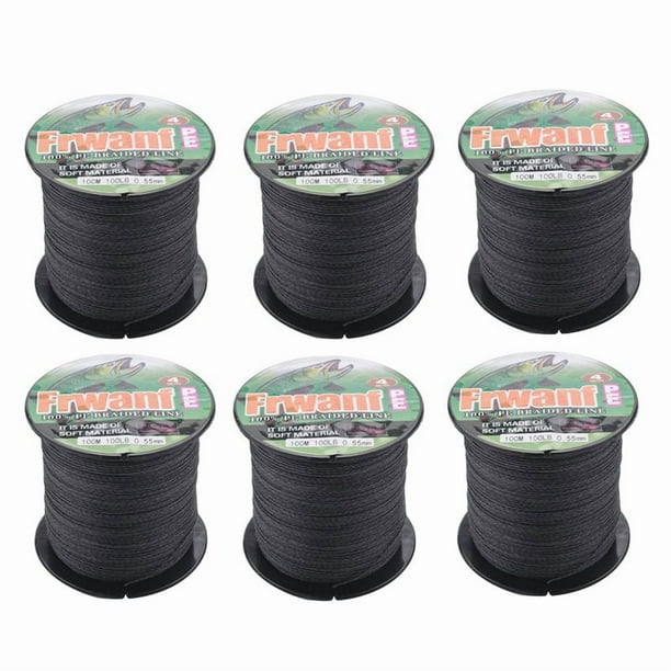 6X 4 Hebra 100M Línea de Pesca Trenzada de Pe 4 Hebra Super Fuerte Hilo de Multifilamento para Carpa de Pesca 100Lb