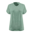 thumbnail image 3 of Miqool Plus Size Tops for Women V Neck Oversized T Shirts Summer Half Sleeve Solid Color Tees Casual Loose Fit Tunic Tops, 3 of 3