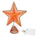 thumbnail image 1 of Decoración para árbol de Navidad CVHOMEDECO. Estrella naranja brillante, 1 of 7