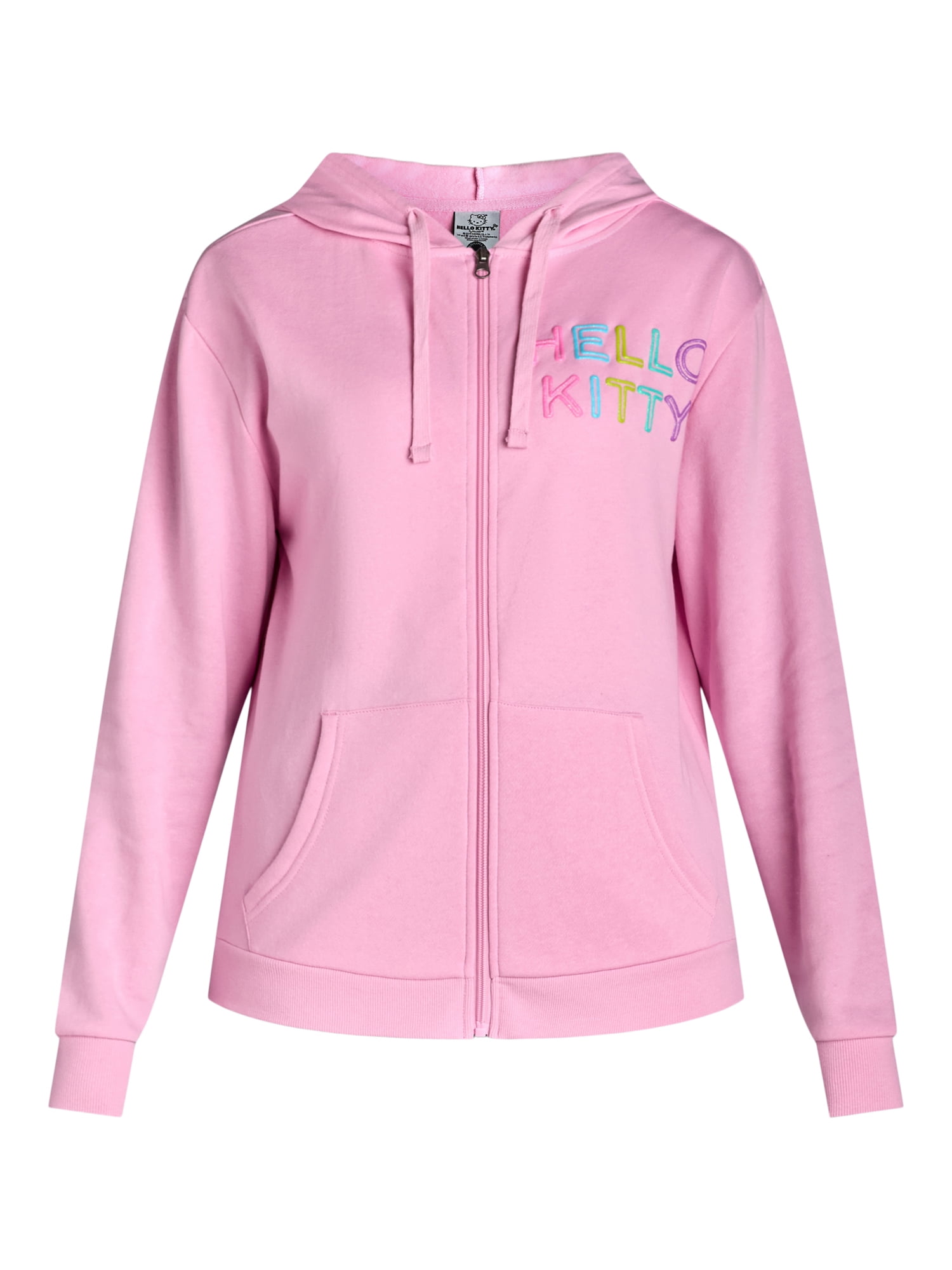 Hello Kitty 50th Long Sleeve Graphic Full Zip Hoodie, Women's