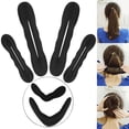 thumbnail image 2 of 4 pcs Hair Donut Bun Maker Magic Styling French Chignon Ballet Sock Updo DIY Tool, 2 of 5