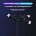 thumbnail image 2 of Cable USB C a USB C (3 Pack Tipo C a Tipo C) Turbo 3A Transferencia de Datos Type C 1Hora Moderno, 2 of 5